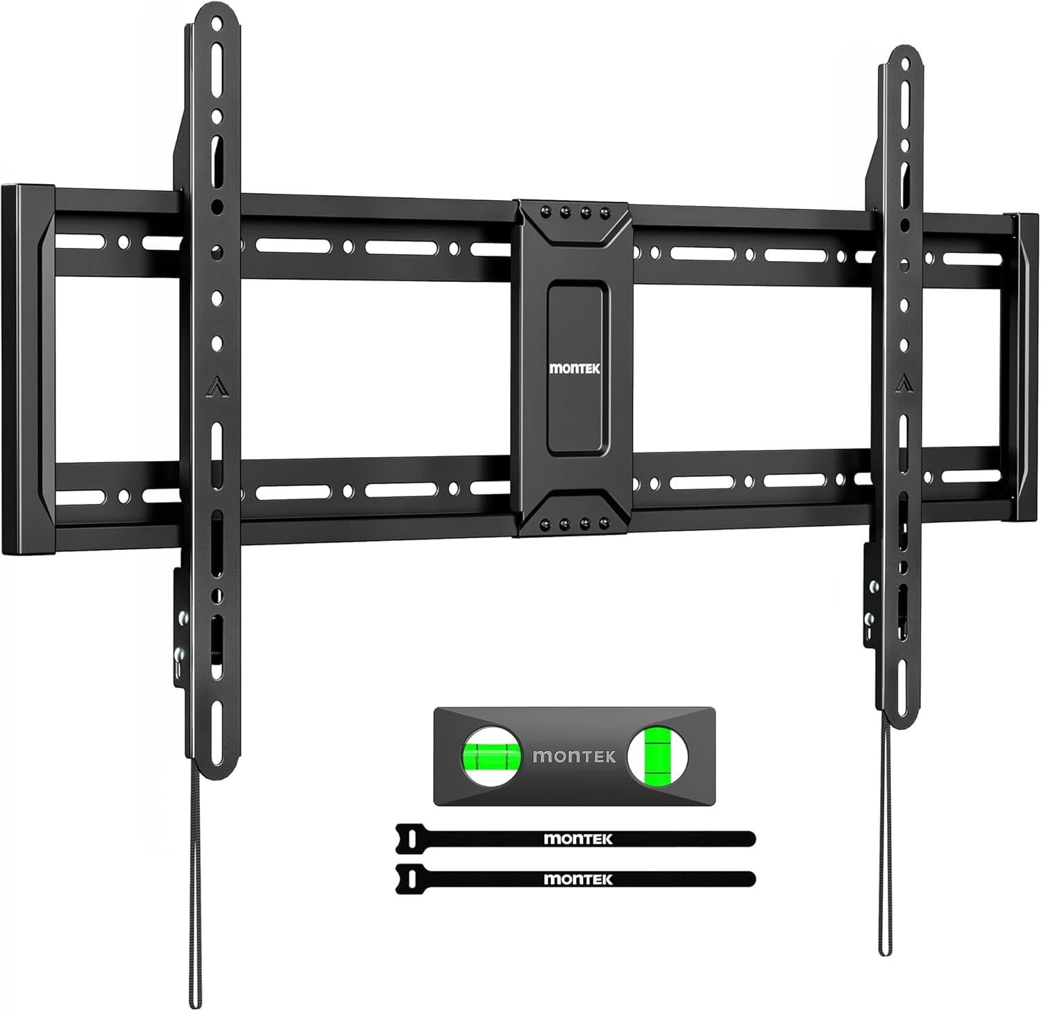 monTEK Heavy Duty Fixed TV Wall Mount for 43–95" TVs, 200 lb Capacity, 1.1" Ultra Slim Low Profile, VESA 200x200–800x400, Fits 16"/18"/24" Studs