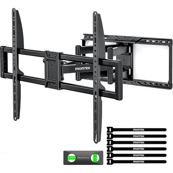 monTEK Heavy Duty Full Motion TV Wall Mount for 50-100" TVs up to 200 lb, 4X Load Tested Dual Arm Bracket with 25.1" Extension, Tool-Free Tilt & Swivel, Max VESA 900x600, Fits 12/16/18/24" Studs