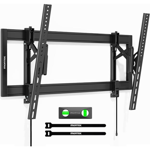 monTEK Heavy Duty Tilting TV Wall Mount for 55-105" TVs up to 176 lb, Low Profile 2.1", 6.8" Extension, Tilt & Swivel Adjustment, Max VESA 1000x600, Fits 16"/18"/24"/32" Studs