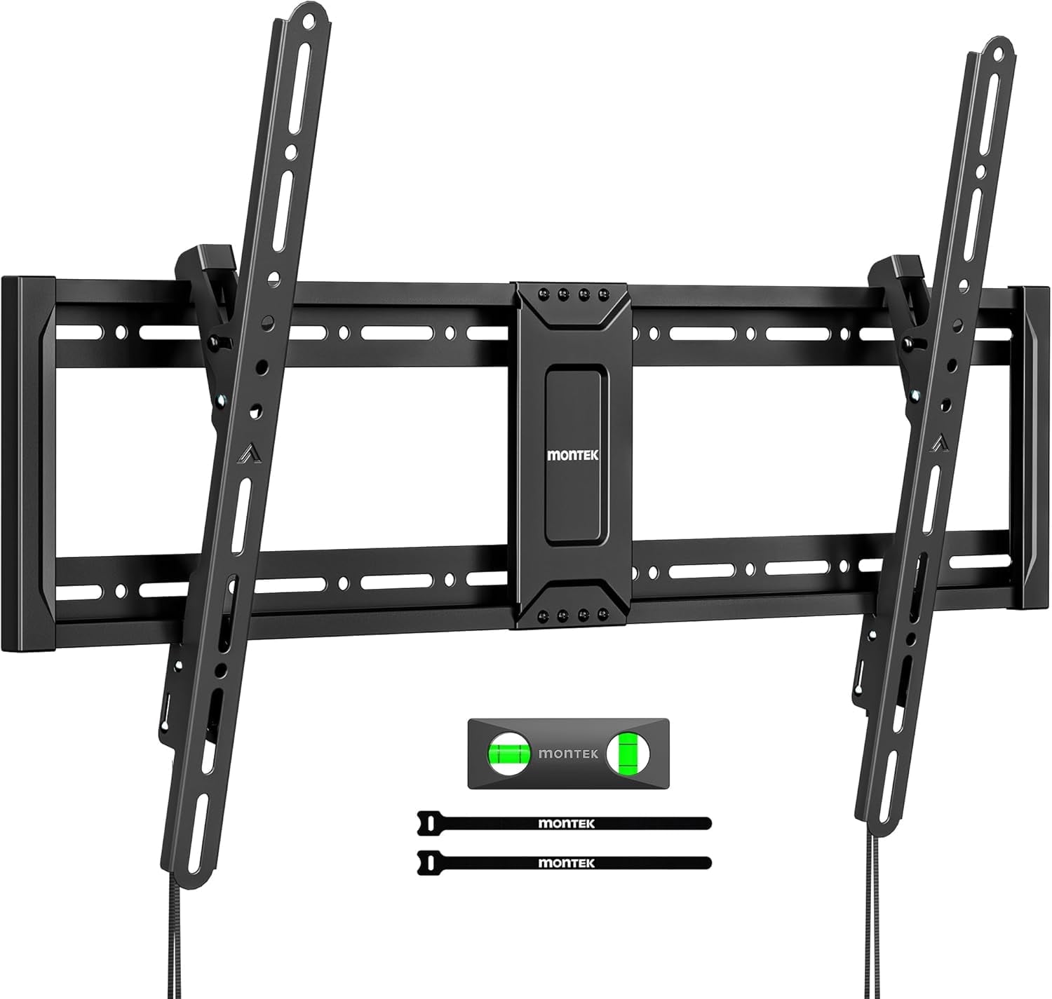 monTEK Heavy Duty Tilting TV Wall Mount for 43–95" TVs, 200 lb Capacity, 1.65" Low Profile, VESA 200x200–800x400, Fits 16"/18"/24" Studs