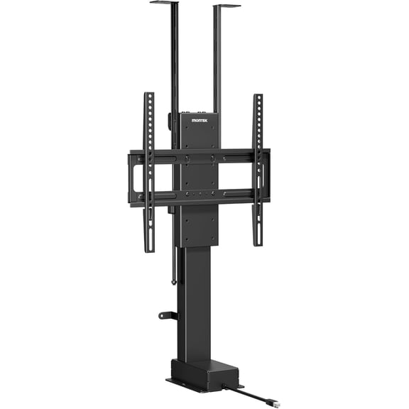 monTEK Motorized TV Lift for 32-48 Inch TVs, Smart Ceiling & Cabinet TV Lift Mount with RF Remote, WiFi App & Voice Control, Holds 132 lbs, Max VESA 400x400