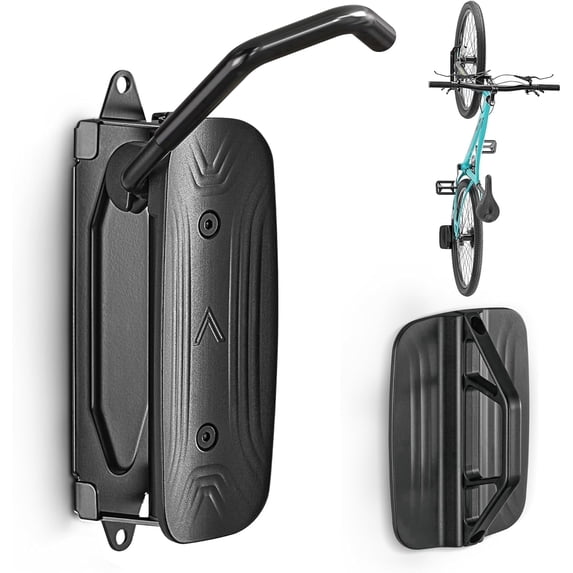 monTEK Swivel Bike Wall Mount, Vertical Bike Rack for Garage, 150° Rotating Bike Hanger, Heavy Duty Steel Bicycle Storage Rack Holds up to 66 lbs, Space-Saving Wall Mount
