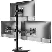 monTEK Triple Monitor Stand for 17 32 Inch Screens, Free Standing 3 Monitor Desk Mount Holds up to 22 lbs per Arm, Full Motion Adjustable VESA 75x75/100x100