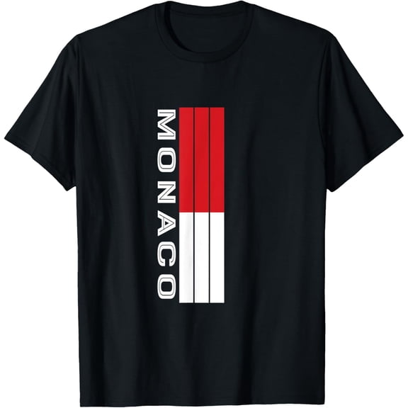 monaco Flag Colors T-Shirt