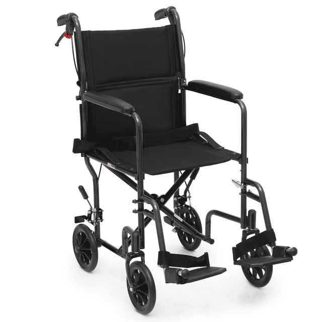 monicare *FDA APPROVED* Lightweight Transport Wheelchair with 16" Seat