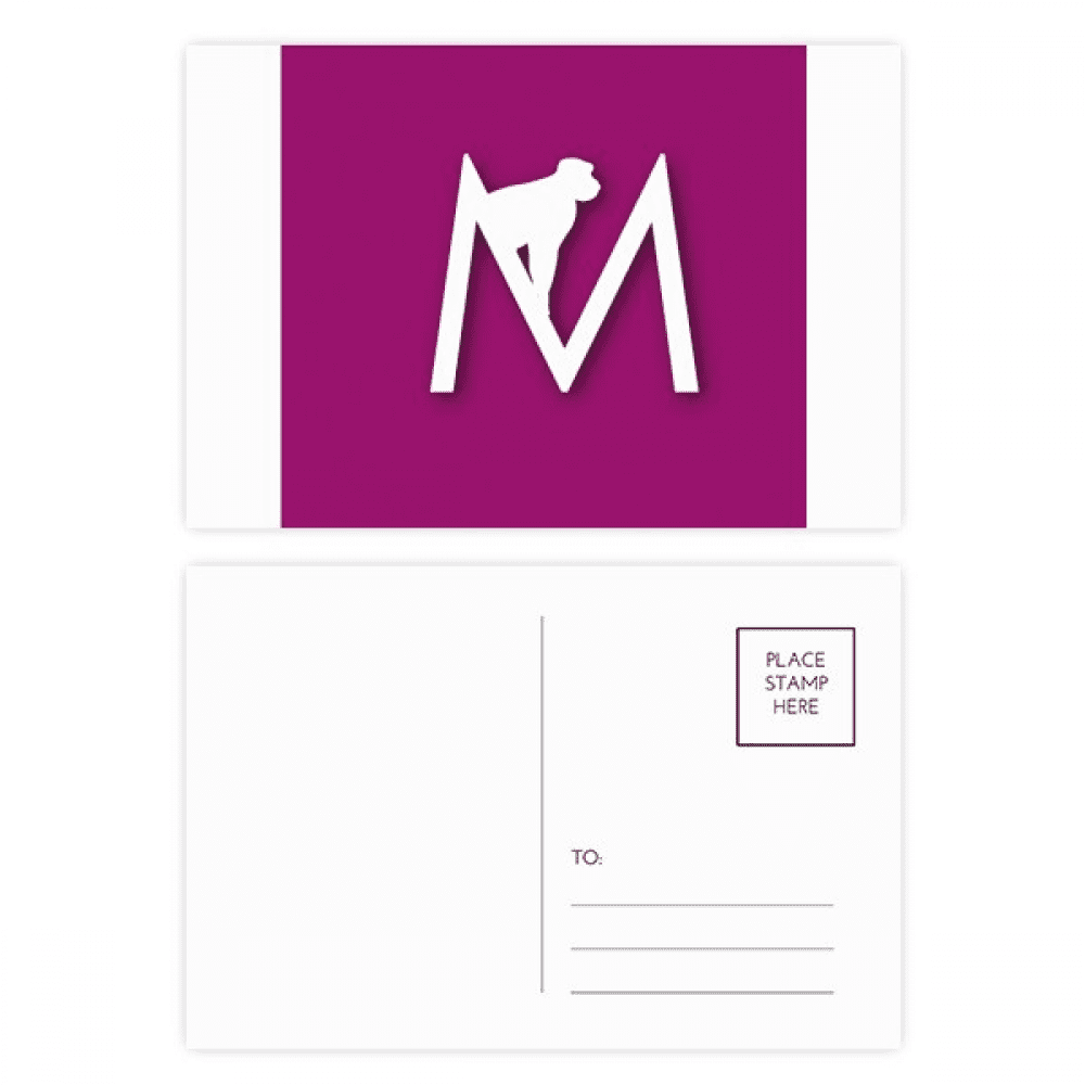 monkey clim outline, overlooking postcard set birthday mailing thanks greeting card