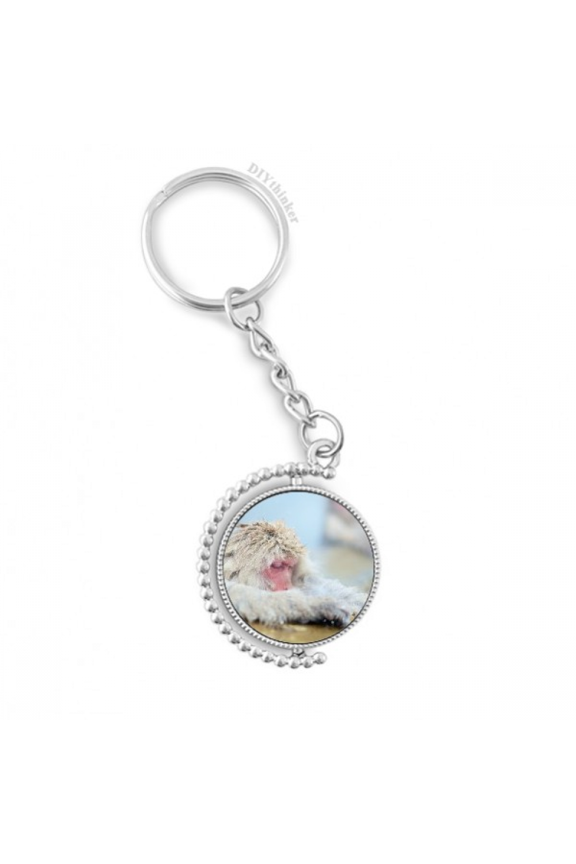 monkey organism animal photography rotatable keyholder disc accessories chain clip