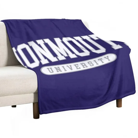 monmouth - college font Throw Blanket Hairys christmas gifts Blankets