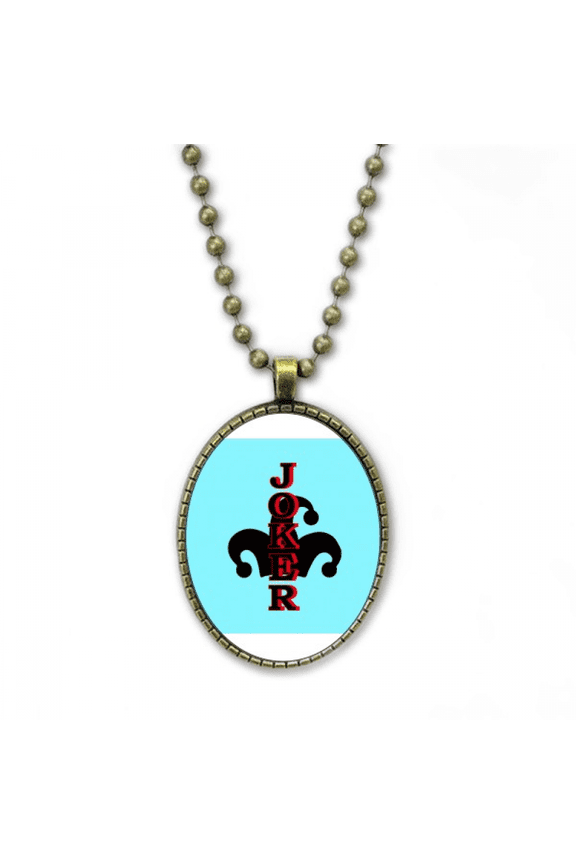 monochrome playing card necklace vintage chain bead pendant jewelry collection