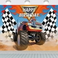 monsterjam Birthday Banner Backdrop Background Taspestry Post Wall