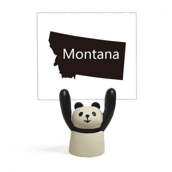montana ameusa map outline Memo Holder Cartoon Animal Panda Stand Decoration
