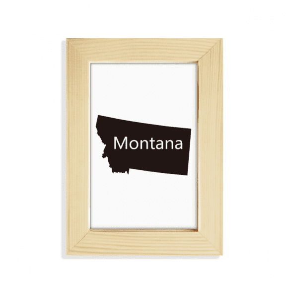 montana ameusa map outline desktop display photo frame picture art painting 5x7 inch