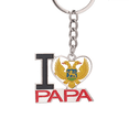 thumbnail image 1 of montenegro eu national emblem Keychain Metal Keyring Holder Love PAPA Father, 1 of 3