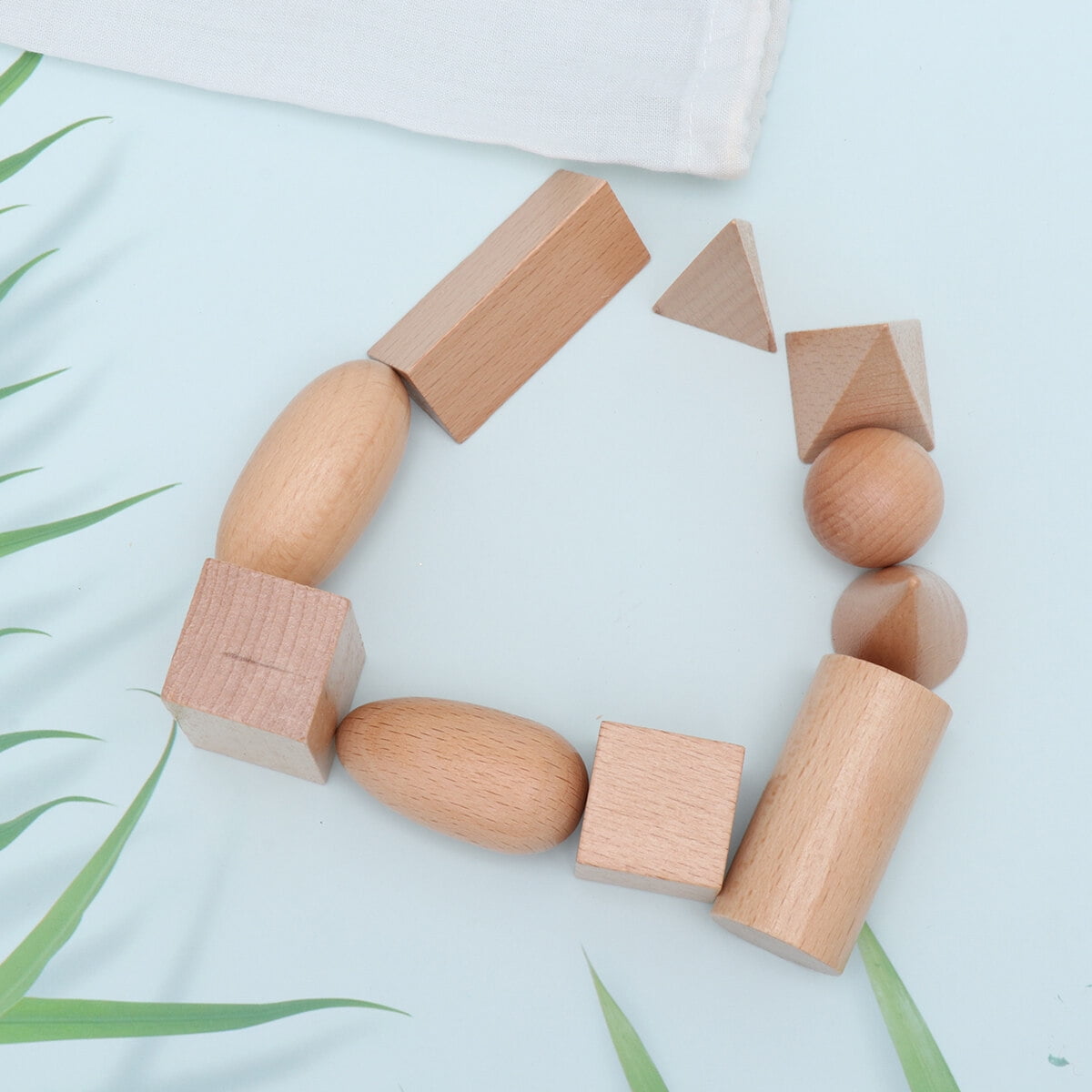toy 11 Pcs Geometric Solids Wooden Toys Math Games Toys Blocks Math