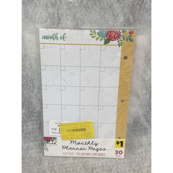 monthly planner pages