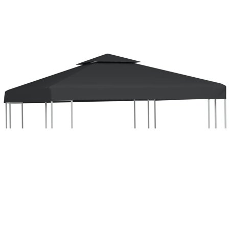 moobody 10'x10' Gazebo Replacement Canopy Top Cover with 2-Tier & 8 g Grommet 9.14 oz/yd² Dark Gray