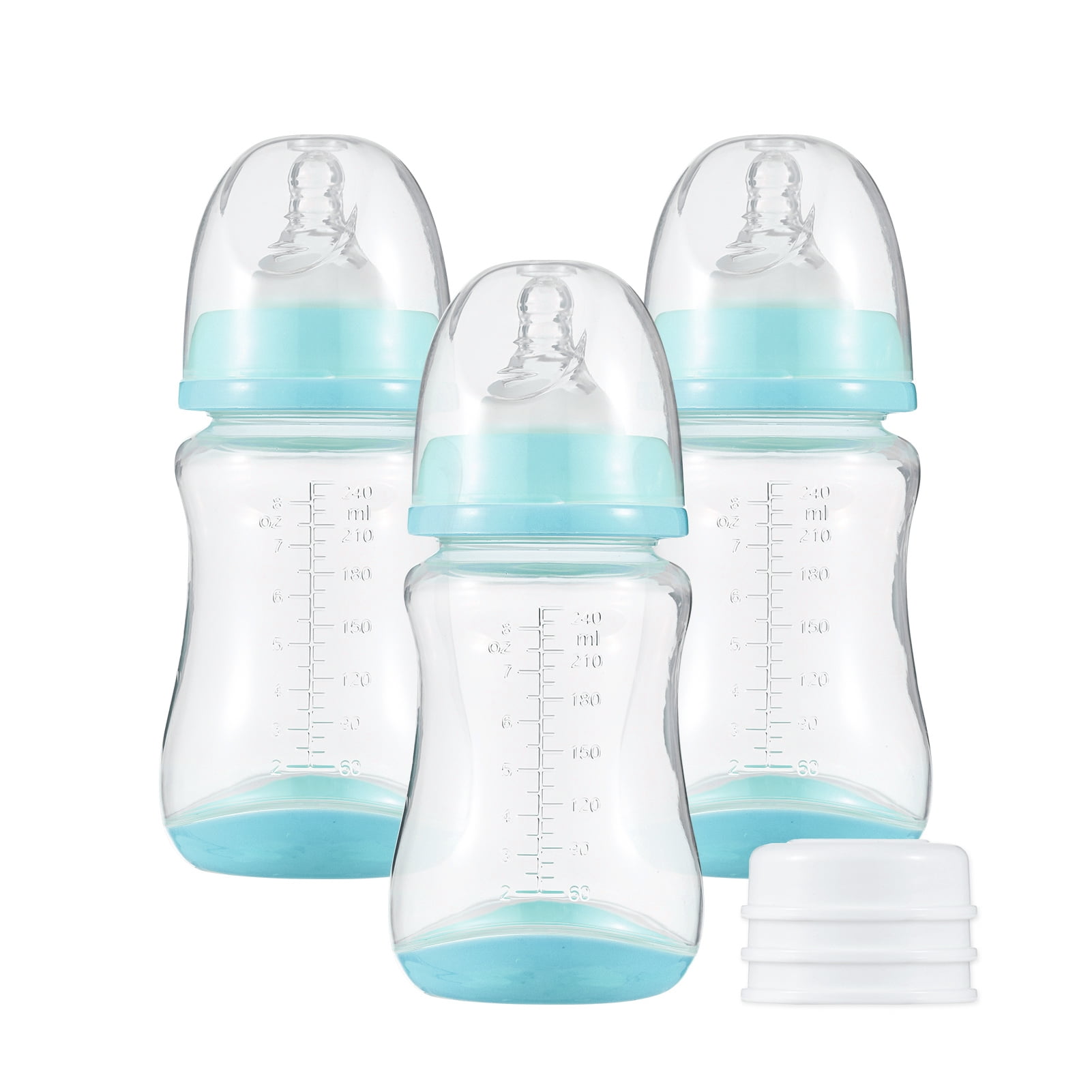 moobody Baby Bottles with Silicone Nipple & Storage Cover Breastfeeding  Bottles for Baby Food Grade Milk Storage Bottles 180ml Capacity Baby  Feeding