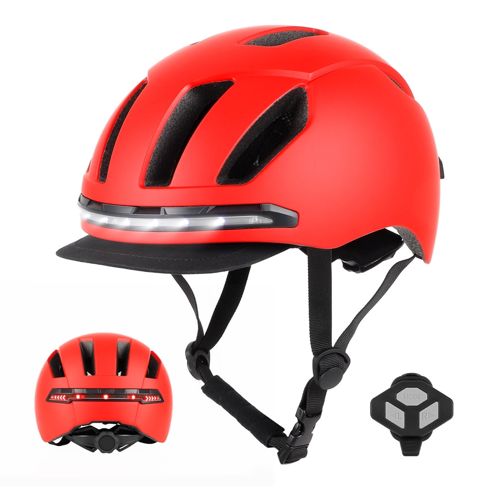 moobody Cycling Helmet with LED Turn Signal Breathable & Comfortable Intelligent Safety Helmet Waterproof with Front & Rear Light Multiple Light Modes Remote Controller for Men Women Bike Electric