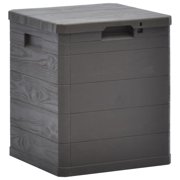 moobody Garden Storage Deck Box 23.8 Gal Lockable Garden Container Cabinet Toolbox for Patio, Lawn, Poolside, Backyard Furniture Brown 16.7 x 17.3 x 19.7 Inches (W x D x H)