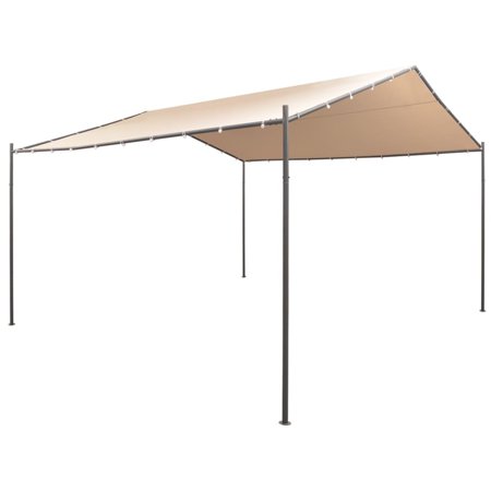 moobody Gazebo Steel Frame Garden Canopy Tent Sun Shelter Beige for Patio, Party, Wedding, BBQ, Camping Trip, Festival Cater Events 13ft x 13ft x 8.5ft (L x W x H)