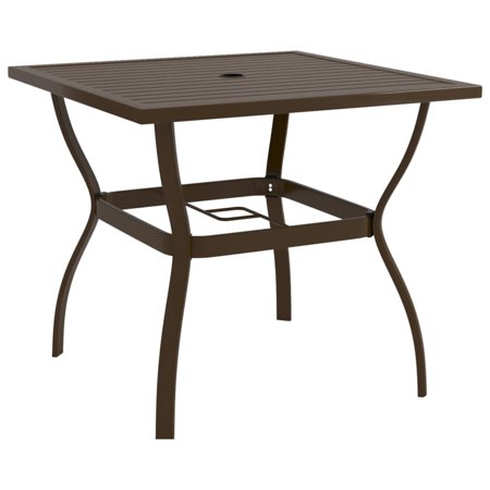 moobody Patio Table Brown 32.1"x32.1"x28.3" Steel
