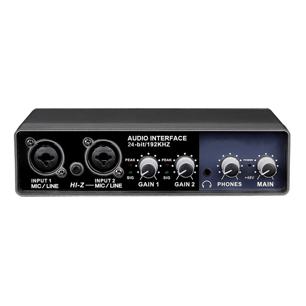 moobody Portable Audio Interface USB Sound Card Mixer for Computers and