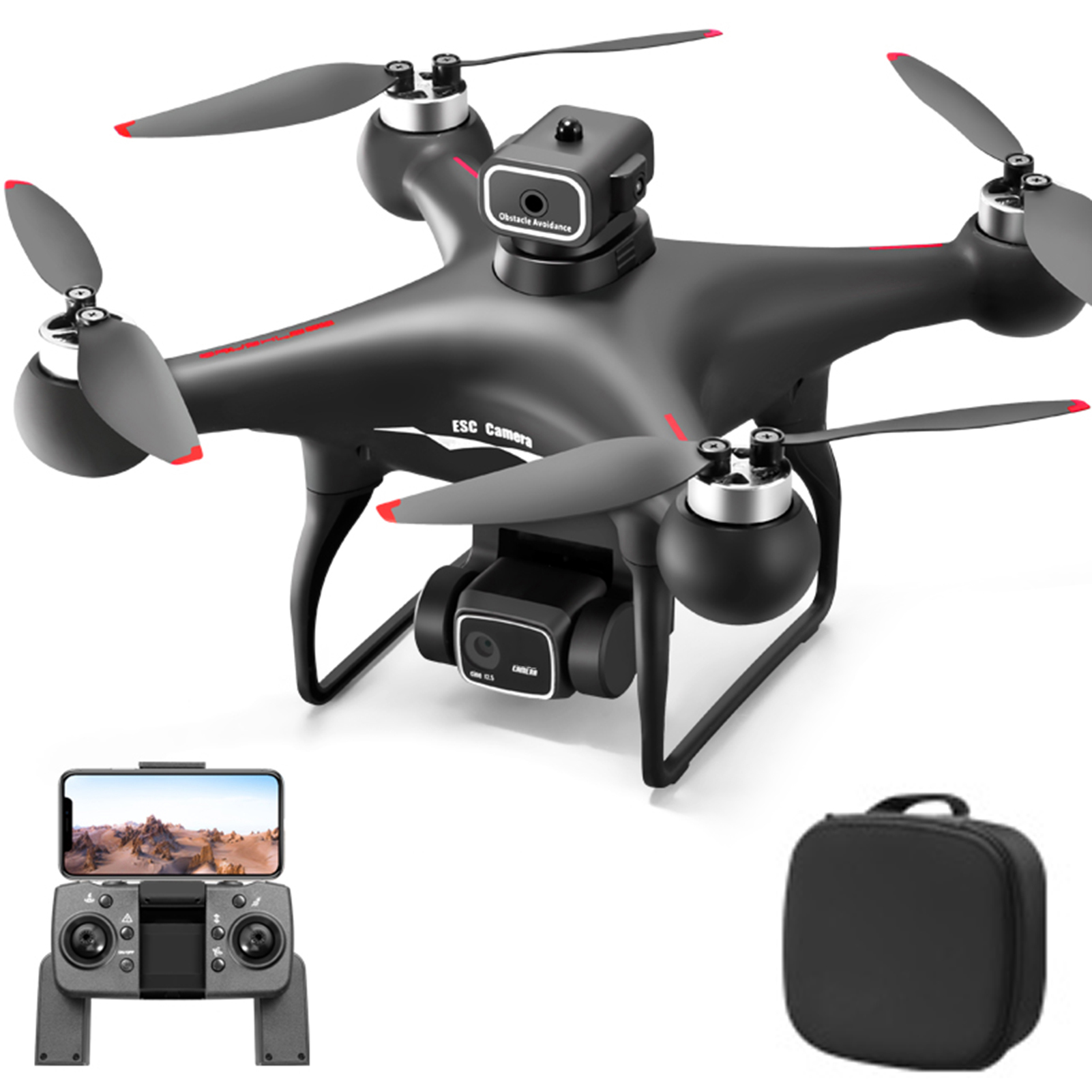 moobody Remote Control Drone with Camera 4K Dual Camera 4sided