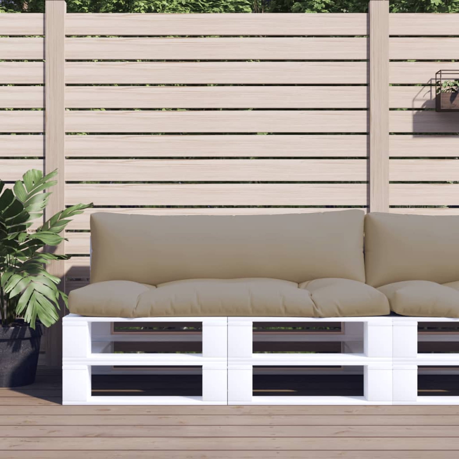moobody 3 Piece Pallet Sofa Cushions Fabric Upholstery 22.8in Length Side Cushion with 40.6in Length Seat and 37.4in Length Back Cushion Black for