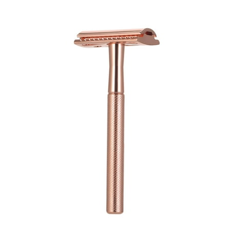 moobody Stainless Steel Double Edge Shaving Razor Safety Beard Razor Manual Mustache Removal Traditional Shaving Tool for Hotel Home Travel