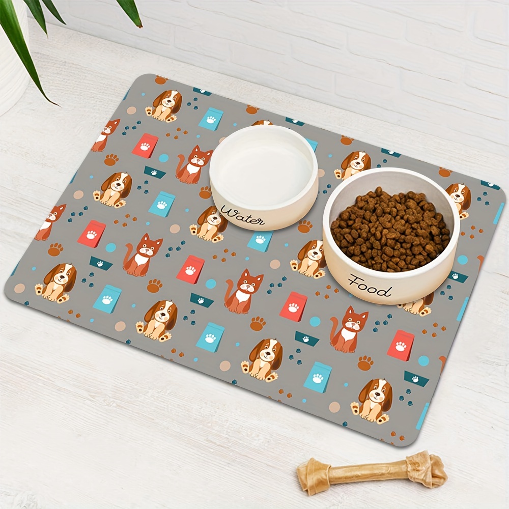 moocr 1Pc NonSlip Diatomaceous Earth Pet Mat For Dogs & Cats Waterproof UrineProof Feeding