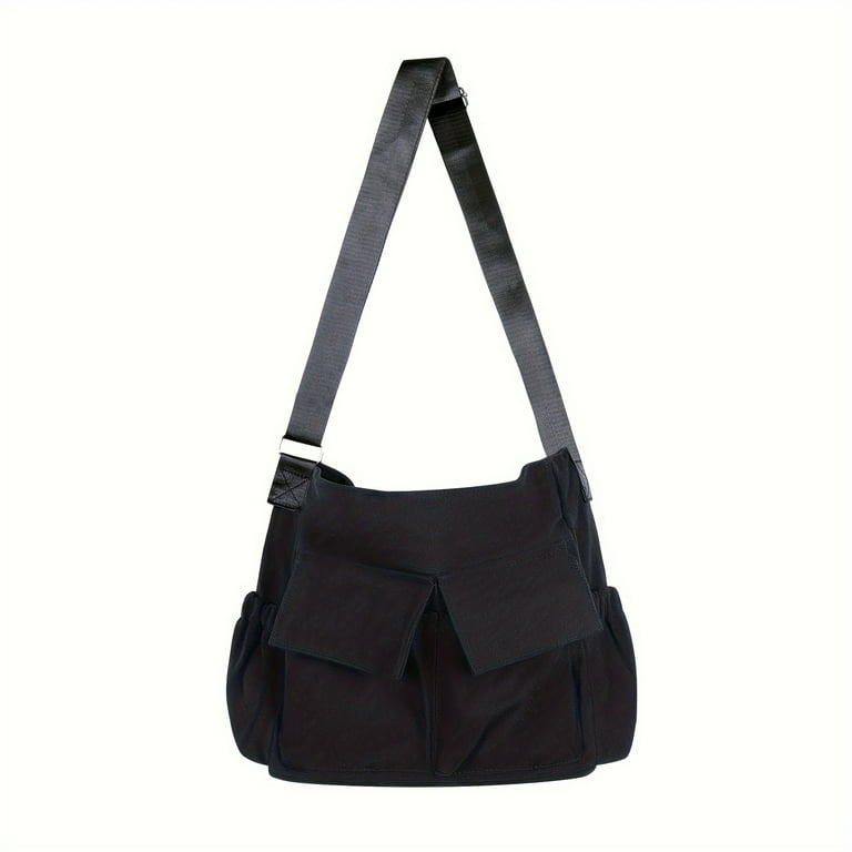 moocr Messenger Bags Casual Solid Color Shoulder Bag Travel School Work Crossbody Bag