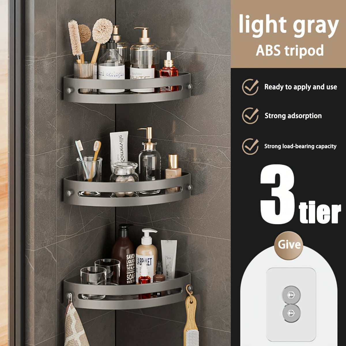 moocr Optional Layer Toilet Storage Racks Bathroom Corner Racks Free