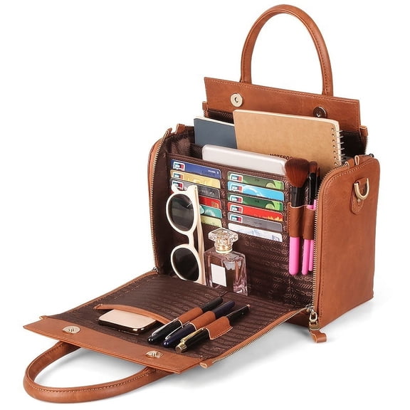 moocr Vintage-Style Womens Crossbody Handbag - Multi-Card Organizer  Ample Storage  For Everyday Elegance