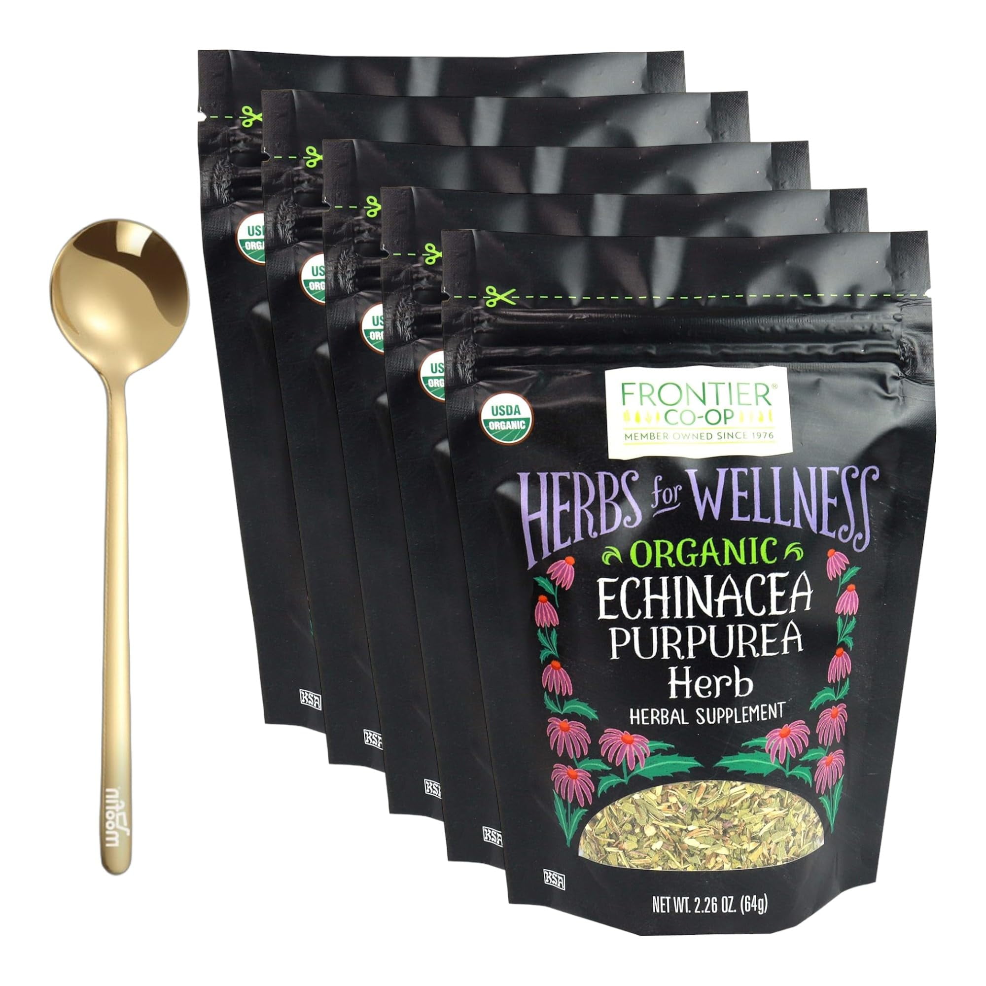 moofin Frontier Coop Organic MMF7 Echinacea Purpurea Herb, Cut