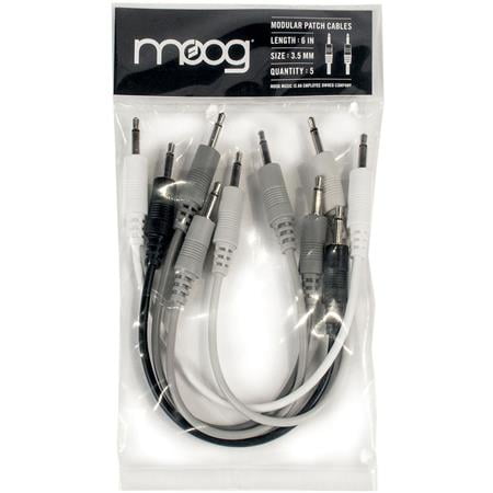 6" Modular Patch Cable for Mother-32, DFAM, Subharmonicon & 3.5mm Instruments, 5-Pack