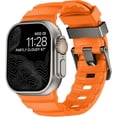 thumbnail image 1 of moogdieeo Luxury Designer Rugged Bands Compatible with Apple Watch Ultra 2 Band 49mm 46mm 45mm 44mm,Sport Soft Silicone Waterproof Strap for iWatch Ultra Series 10 9 8 7 6 5 4 SE Men Women, 1 of 5