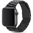 thumbnail image 1 of moogdieo Band Compatible with Apple Watch Band 42mm (Series 10/11) 41mm 40mm 38mm Premium Stainless Steel Metal Replacement Strap Compatible with iWatch SE Series 11 10 9 8 7 6 5 4 3 2 1, Black, 1 of 15