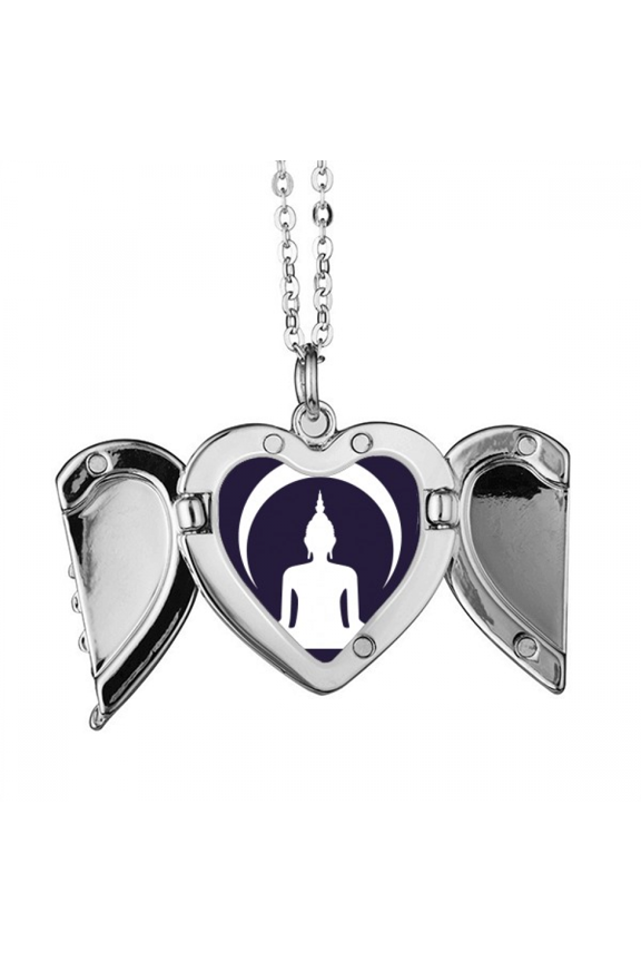 moon light shining knowledge angel wings necklpendant fashion