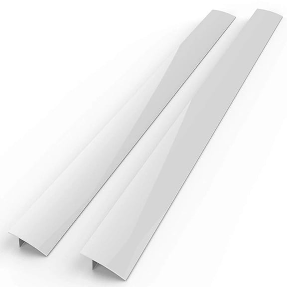 moopom Silicone Stove gap covers, Oven Gap Fillers Seals Gaps Between Stove and Countertop, Easy to Install, Heat Resistant, 2 Pack (White, 21 inches)