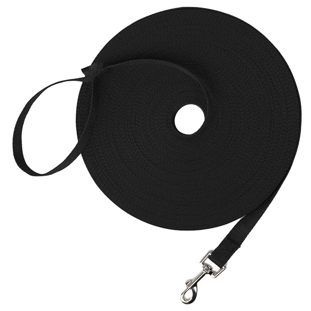 moopomDog Puppy Obedience Recall Training Agility Lead 15ft 20ft 30ft 50ft 100ft Leash Great for Training Play Camping or Backyard Black Walmart Business Supplies