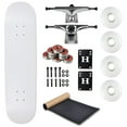 thumbnail image 1 of moose complete skateboard dipped white 8.25" silver/white, 1 of 5