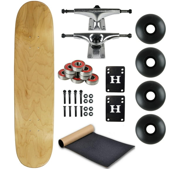 moose complete skateboard natural 8.25" silver/black