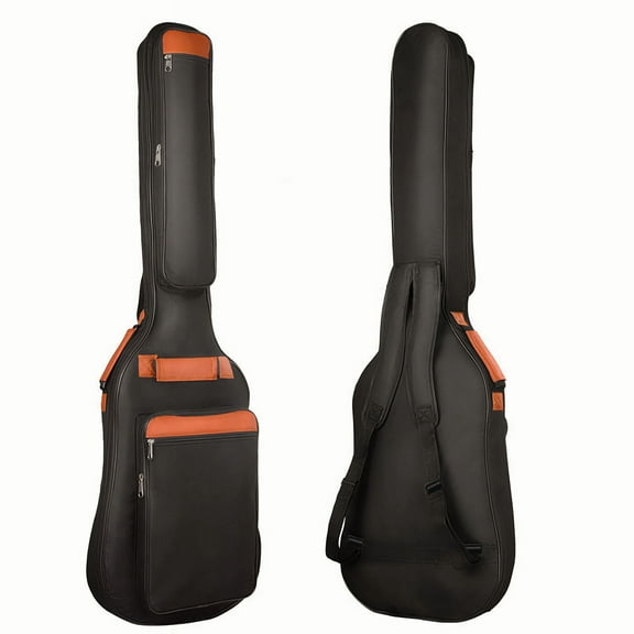 moosiker Bass Guitar Bag Gig Bag 6mm Padding Padded Backpack Neck Strap and Pockets Soft Electric Bass Guitar Case