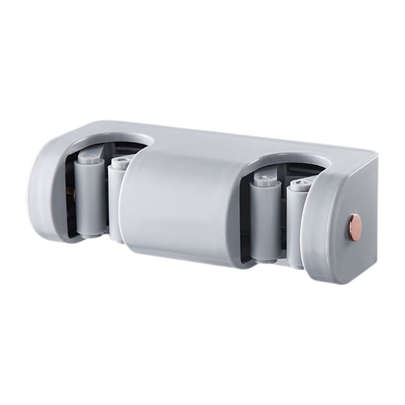 Mop Holder No-Drill Mop Holder Wall Mounted, Self-Adhesive Broom and Mop Gripper, Strong Load-Bearing Clip forCleaning Tools Storage () Broom Holder