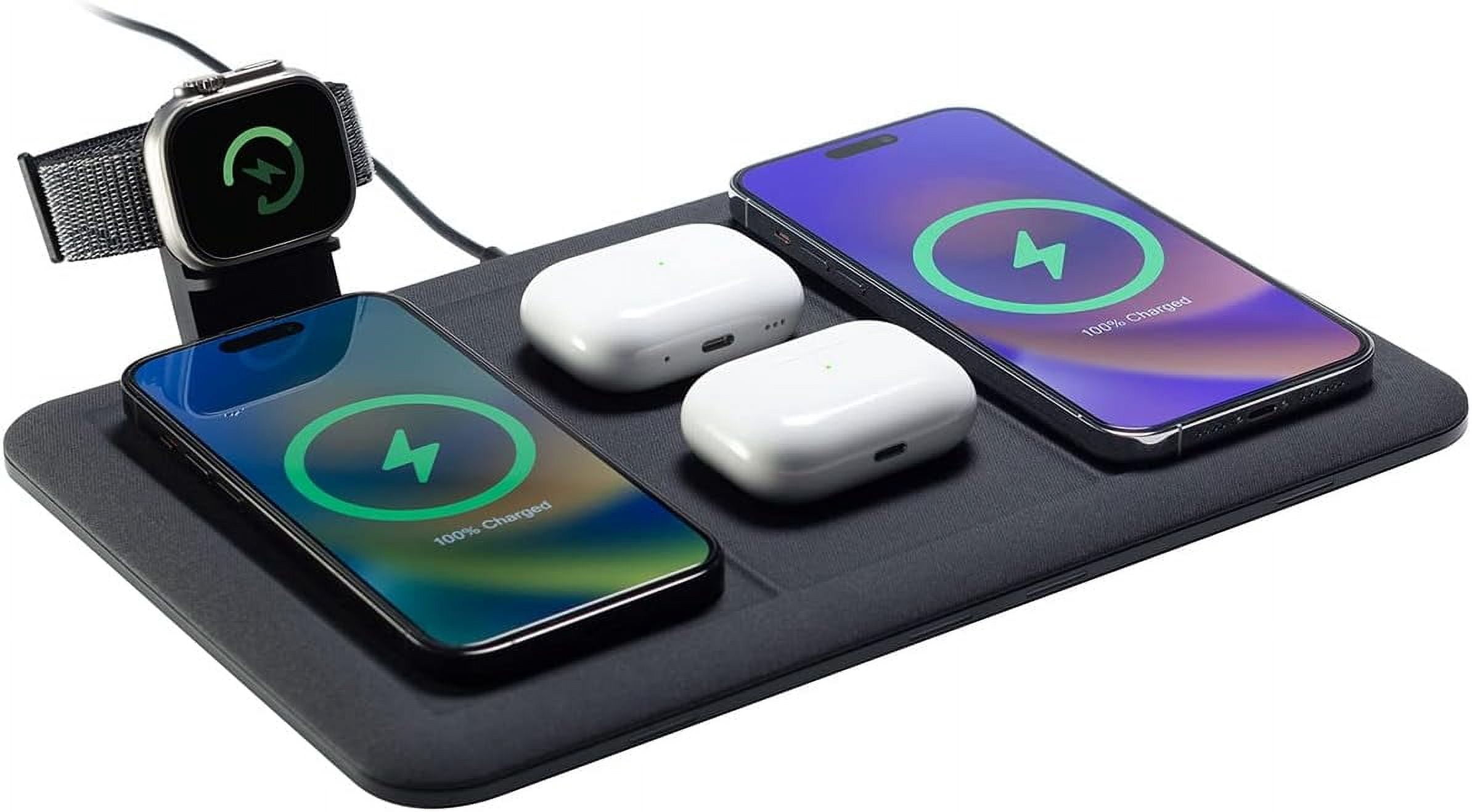 iPhoneアクセサリー mmphie dual wireless charging pad Mophie 4-in-1 Wireless Charging Mat for Apple & Samsung Devices