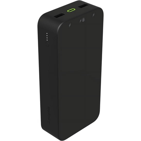 mophie Powerstation XL Power Bank 2023 - 20 000 mAh Large Internal Battery (2) USB-A Ports and (1) 20W USB-C PD Fast Charging Input/Output Port Travel-Friendly