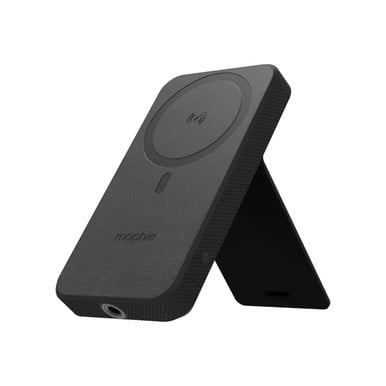 mophie Snap+ Powerstation Wireless Stand - Black - Compatible with MagSafe Enabled iPhones or Any Qi-Enabled Smartphones Including Apple Samsung or Google Phones