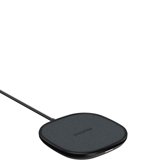 mophie 15 Watt Universal Wireless Charging Pad with AC power adapter included - Compatible with iPhone, Samsung Galaxy, Note, Pixel Devices - black