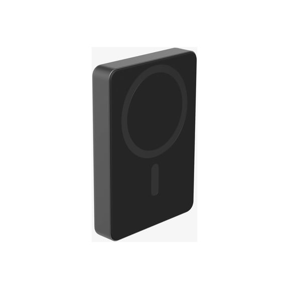 mophie powerstation - Wireless power bank - slim - 5000 mAh - 15 Watt - PD (24 pin USB-C) - on cable: USB-C - black