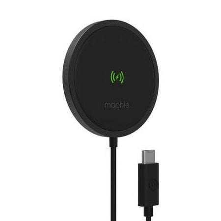 mophie - Snap+ 15W Fast Charge Wireless Charger with MagSafe Compatibility - Black